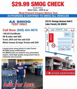 AA Smog Test Only Lake-Forest smog-check-coupons